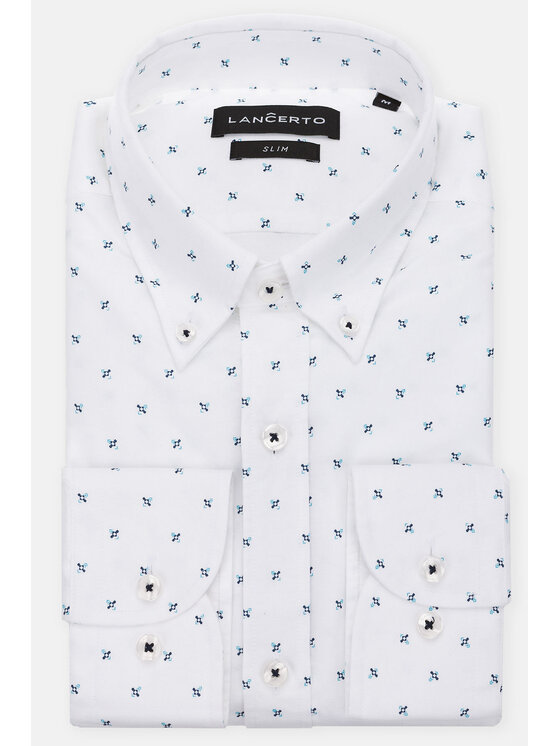 Lancerto Lancerto Koszula Michael KO073122000028 Biały Slim Fit