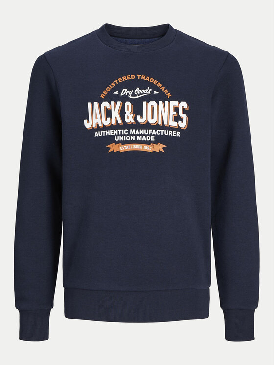 Jack&Jones Junior Jack&Jones Junior Pulóver Logo 12258840 Sötétkék Regular Fit