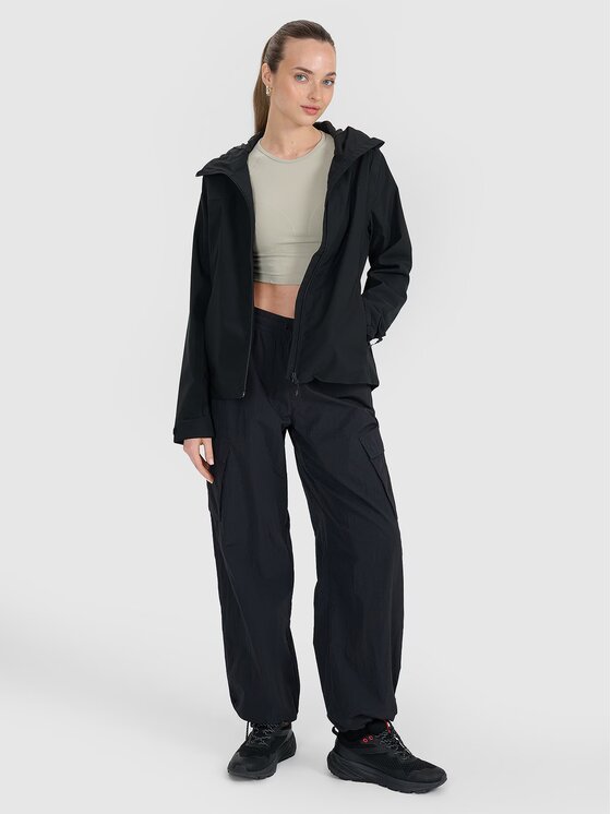 4F 4F Prechodná bunda 4FWSS25TTJAF702-20S Čierna Regular Fit