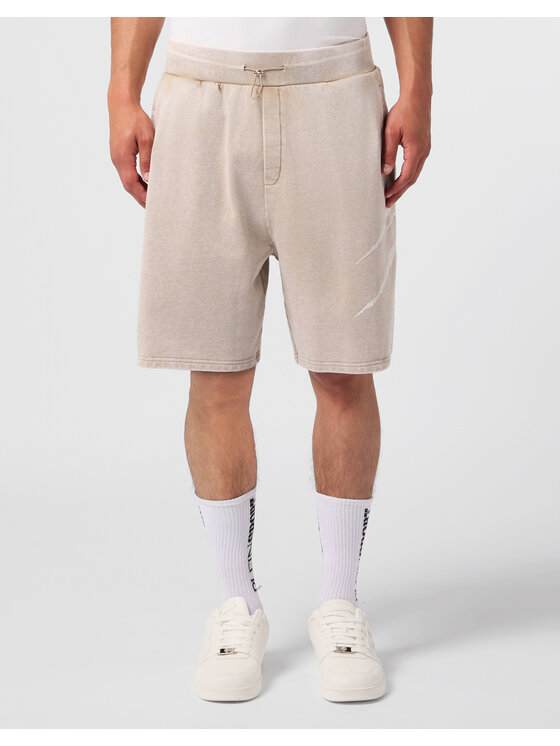 Plein Sport Plein Sport Športové kraťasy 31018 Béžová Jogger Fit