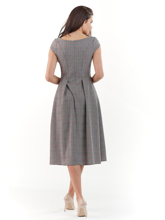 Awama Awama Sukienka letnia A222 Kolorowy Basic Fit