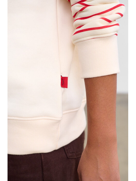 NAOKO NAOKO Bluza The Digital Secret Kremowy Reglan Fit