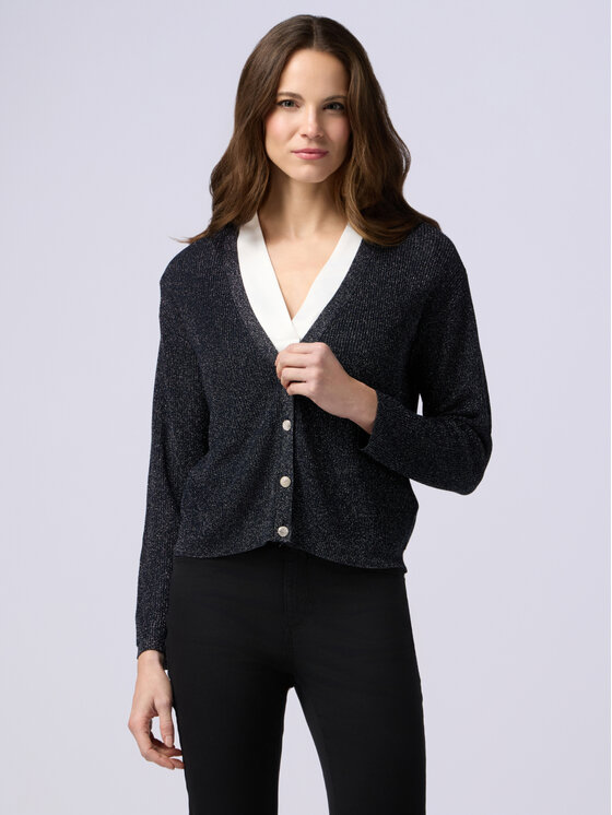 Oltre Oltre Cardigan M063J004789N034 Blu Regular Fit