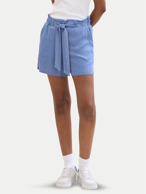 Tom Tailor Denim Bavlnené šortky 1040802 Modrá Relaxed Fit