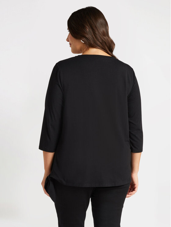 Fiorella Rubino Fiorella Rubino T-Shirt G289L008102N033 Czarny Regular Fit