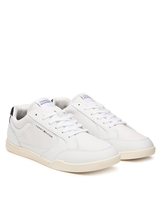 Tommy Hilfiger Tommy Hilfiger Laisvalaikio batai Lo Pro Cupsole Perf Leather FM0FM05944 Balta
