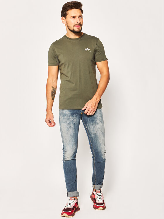 Alpha Industries Alpha Industries T-Shirt Basic 188505 Zielony Regular Fit