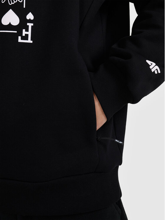 4F 4F Bluza FOB Czarny Loose Fit