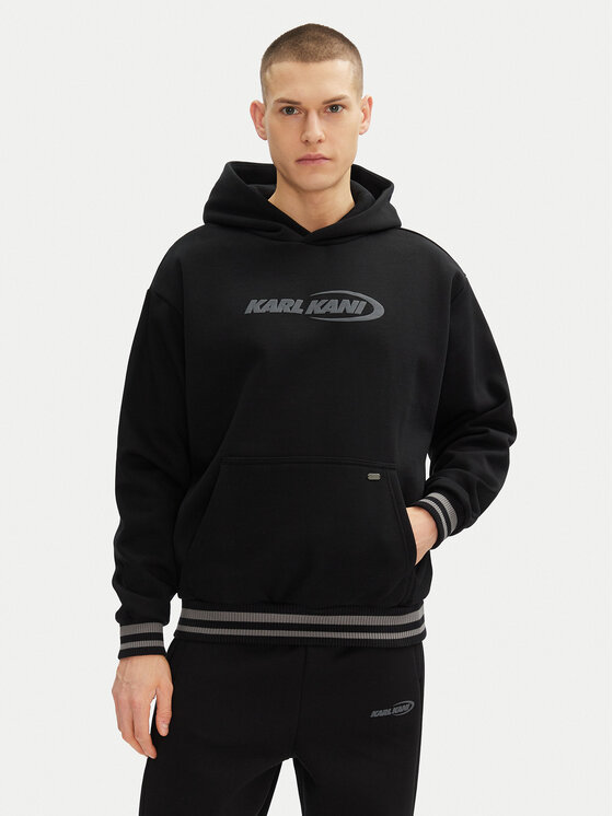 Karl Kani Mikina Ellipse 60210341 Čierna Regular Fit