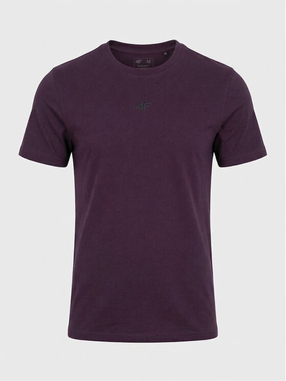 4F 4F T-Shirt 4FWSS26TTSHM3947 Bordowy Regular Fit
