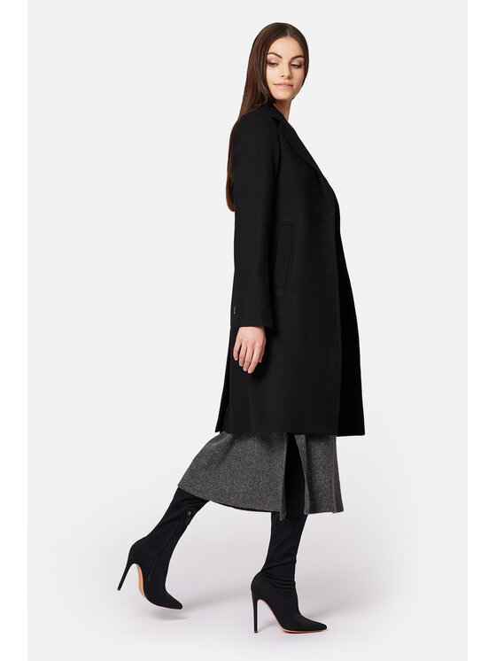 Lancerto Lancerto Płaszcz wełniany Jemma PC073223000020 Czarny Regular Fit