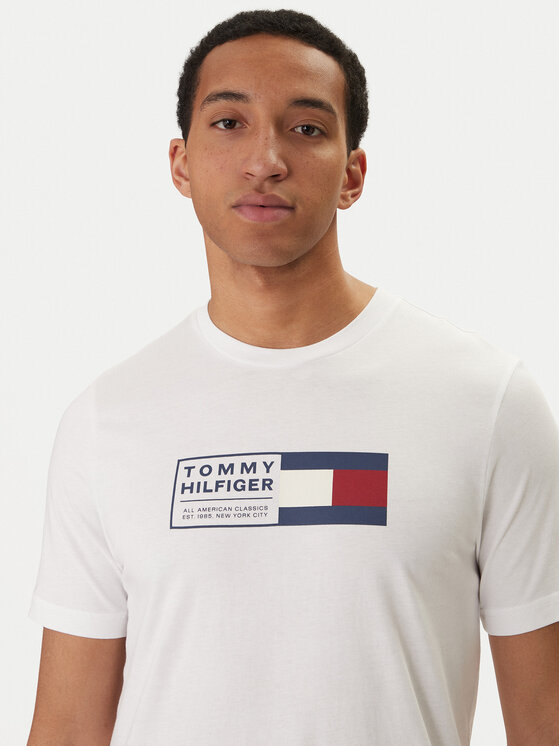 Tommy Hilfiger Tommy Hilfiger T-Shirt Brand Love Box MW0MW42366 Weiß Regular Fit