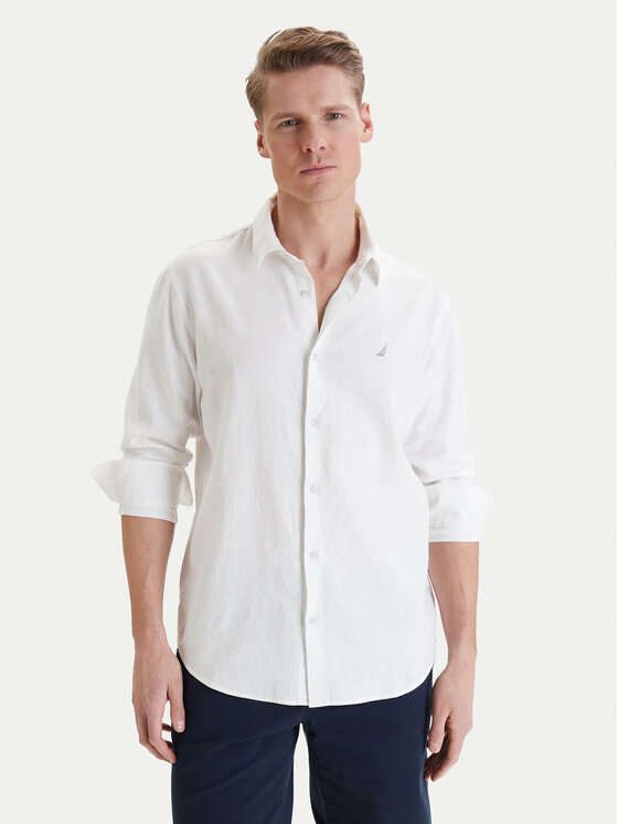 Nautica Nautica Cămașă W126-NAMST-1023-01X Alb Regular Fit