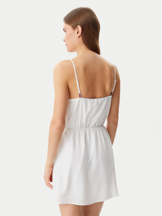 Tommy Jeans Tommy Jeans Rochie de vară Essential DW0DW20613 Alb Regular Fit