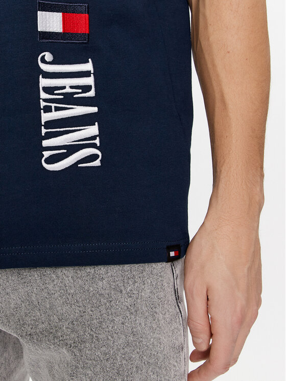 Tommy Jeans Tommy Jeans T-Shirt Archive DM0DM18295 Granatowy Regular Fit
