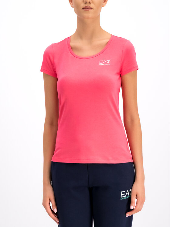 EA7 Emporio Armani EA7 Emporio Armani Tričko 3GTT01 TJ28Z 1456 Ružová Regular Fit