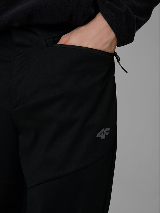 4F 4F Spodnie outdoor MIDSHOP TEXTILE Czarny Regular Fit