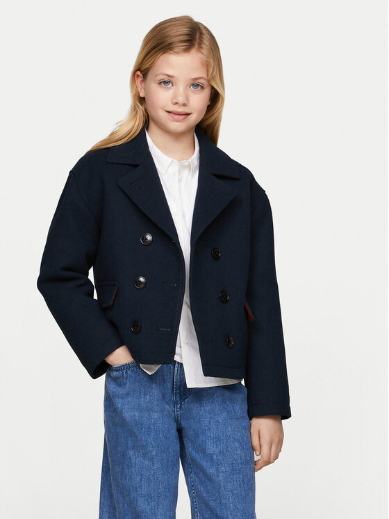 Tommy Hilfiger Prechodný kabát KG0KG08053 Tmavomodrá Regular Fit