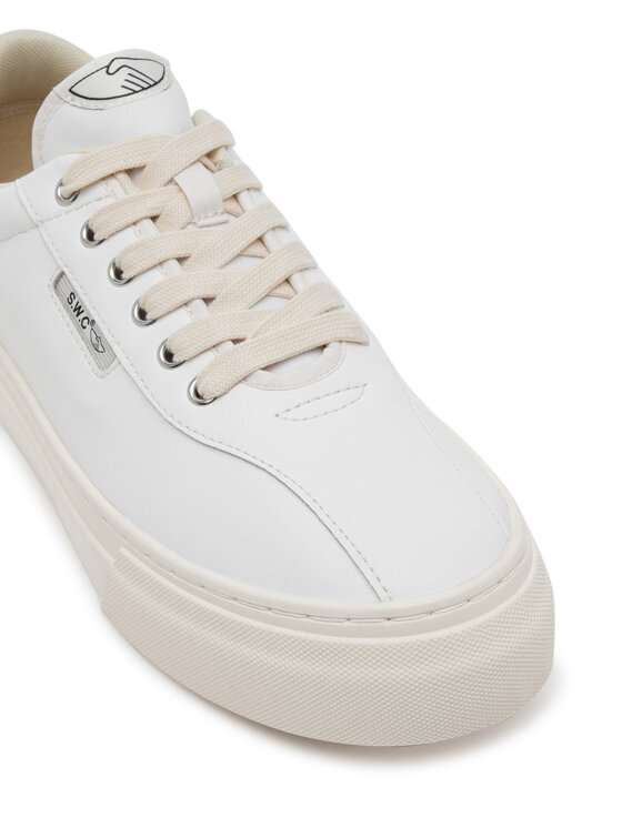 S.W.C Stepney Workers Club S.W.C Stepney Workers Club Πάνινα παπούτσια Dellow 02 Cup Leather YA21500 Λευκό