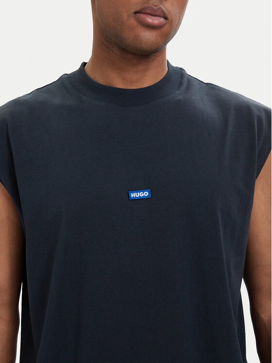 HUGO HUGO Tank top marškinėliai Navertz 50509773 Mėlyna Regular Fit