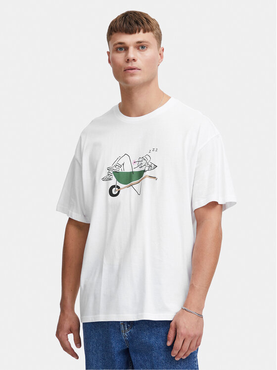 Solid Solid T-shirt Iners 21108134 Bijela Regular Fit