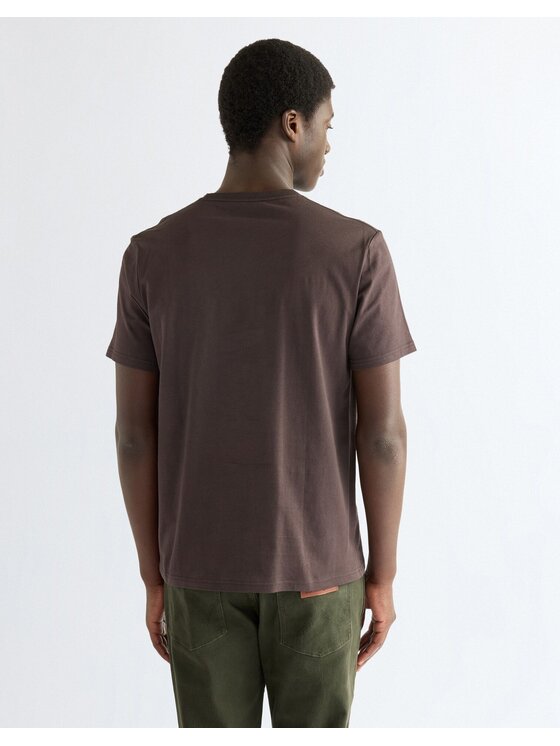 Wrangler Wrangler T-Shirt SMALL AMERICANA TEE Brązowy Regular Fit