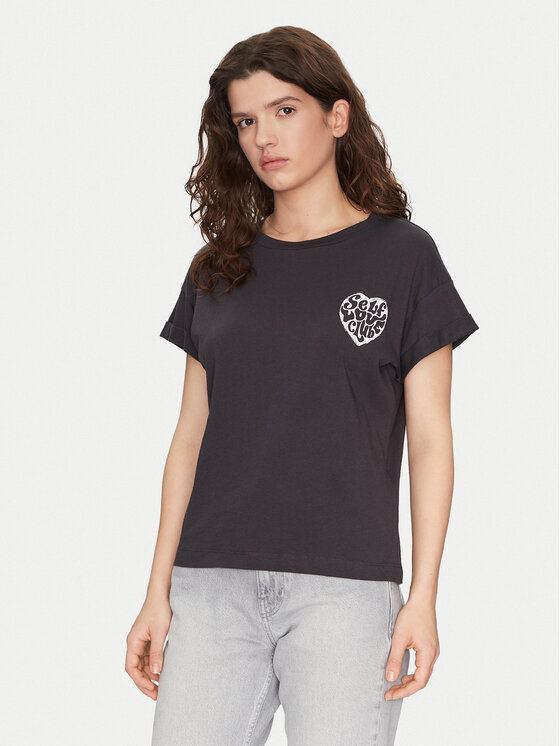 Noisy May Noisy May Tricou Gaby 27032954 Negru Regular Fit