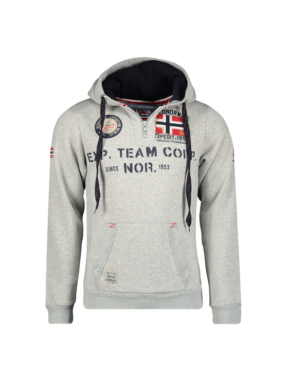 Geographical Norway Geographical Norway Bluza WT1885H/GN-LIGHT GREY Szary Reglan Fit