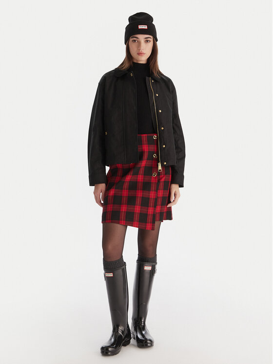 Hunter Hunter Μπουφάν μεταβατικό Leith HARW0065251 Μαύρο Oversize