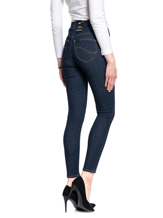 Lee Lee Jeansy SCARLETT ULTRA HI BO Niebieski Skinny Fit