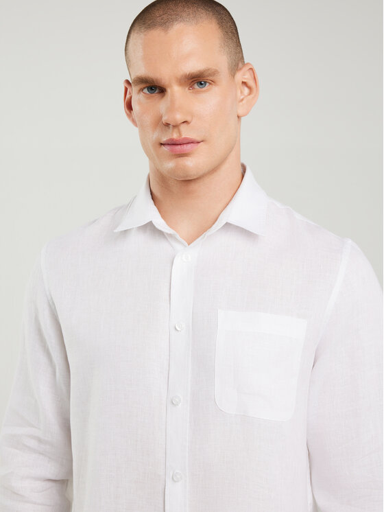 BIG STAR BIG STAR Koszula JIANIS Biały Basic Fit