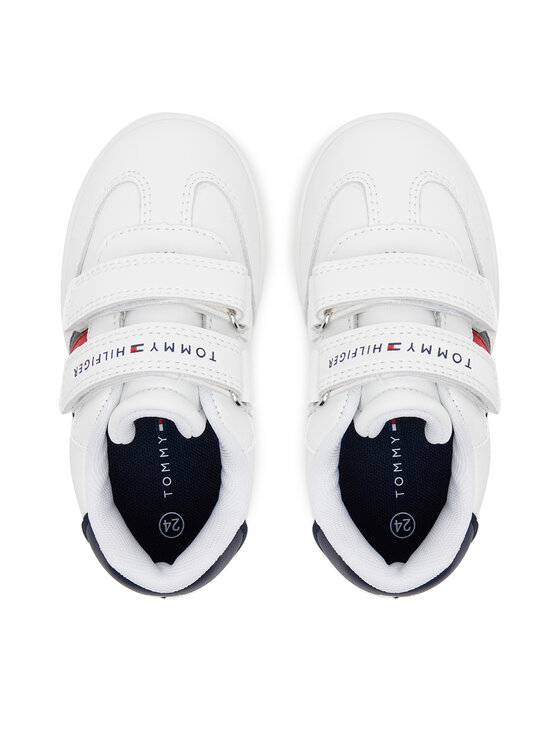 Tommy Hilfiger Tommy Hilfiger Sneakersy Stripes Low Cut Velcro Sneaker T1X9-33839-1355 M Biały