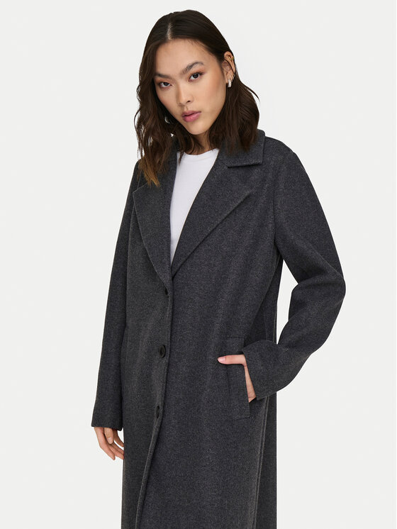 ONLY ONLY Преходно палто Emma 15313657 Сив Regular Fit
