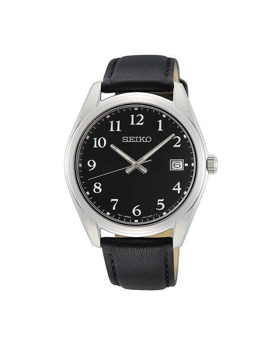 Seiko Seiko Часовник Classic Quartz SUR461P1 Черен
