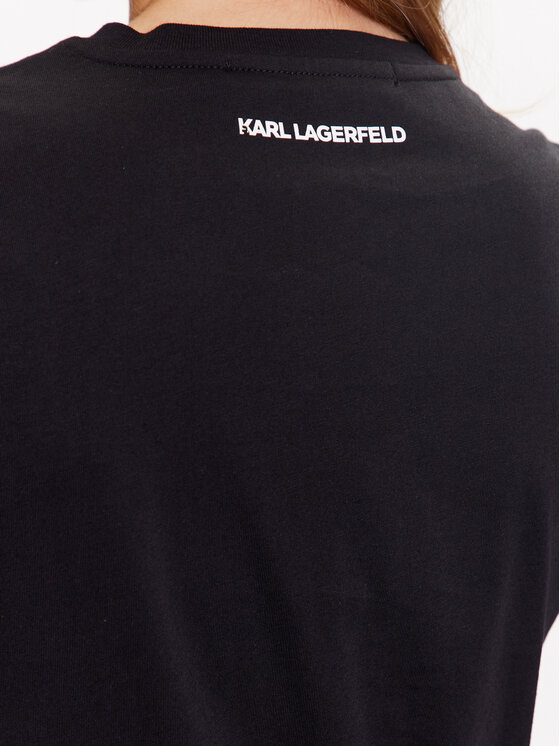 KARL LAGERFELD KARL LAGERFELD Marškinėliai Ikonik 2.0 Choupette 230W1703 Juoda Regular Fit