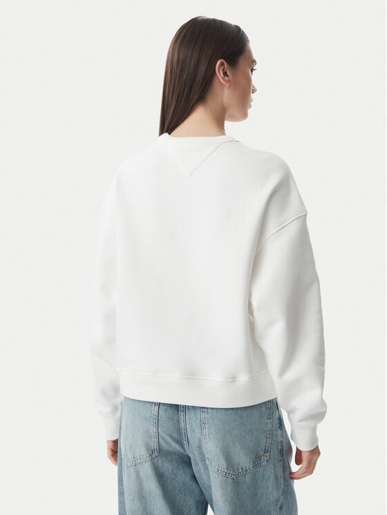 Tommy Jeans Tommy Jeans Majica dugih rukava DW0DW17325 Bijela Boxy Fit