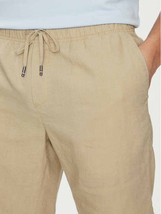 Tommy Hilfiger Tommy Hilfiger Шорти от плат Harlem MW0MW37804 Бежов Regular Fit
