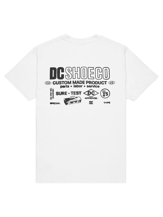 DC Shoes DC Shoes Tricou Made Custom EDYZT04368 Alb Regular Fit
