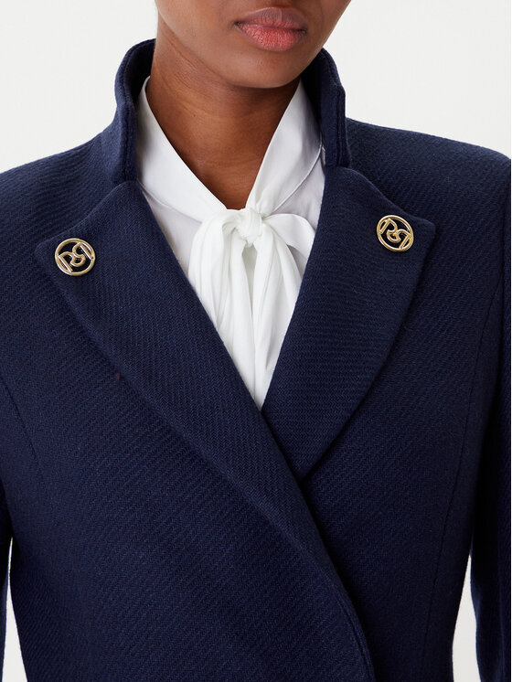 Rinascimento Rinascimento Cappotto di lana CFC0126218003 Blu scuro Regular Fit