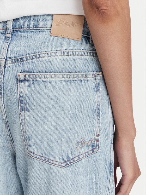 BOSS BOSS Traperice Marlene 50564426 Svijetlo plava Wide Leg