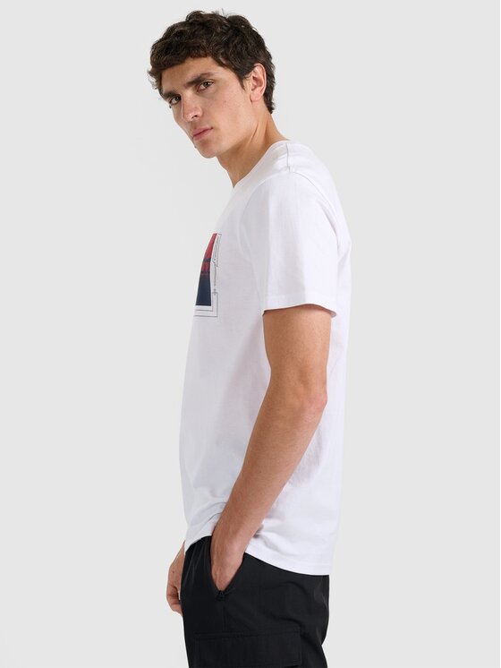 4F 4F T-shirt 4FRAW25TTSHM3256-10S Bianco Regular Fit