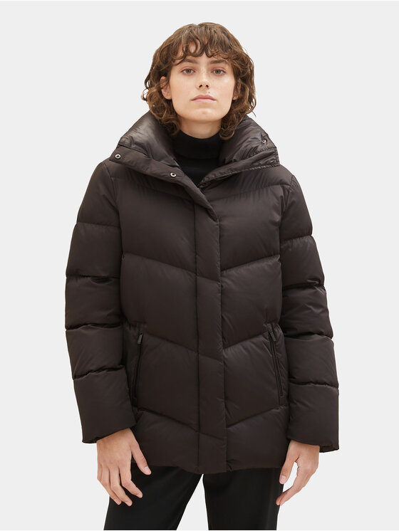 Tom Tailor Tom Tailor Vatovaná bunda 1037572 Černá Regular Fit