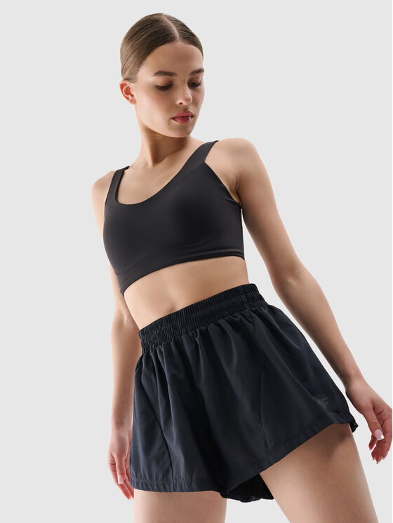 4F 4F Szorty sportowe 4FWSS25TFSHF0872 Czarny Regular Fit