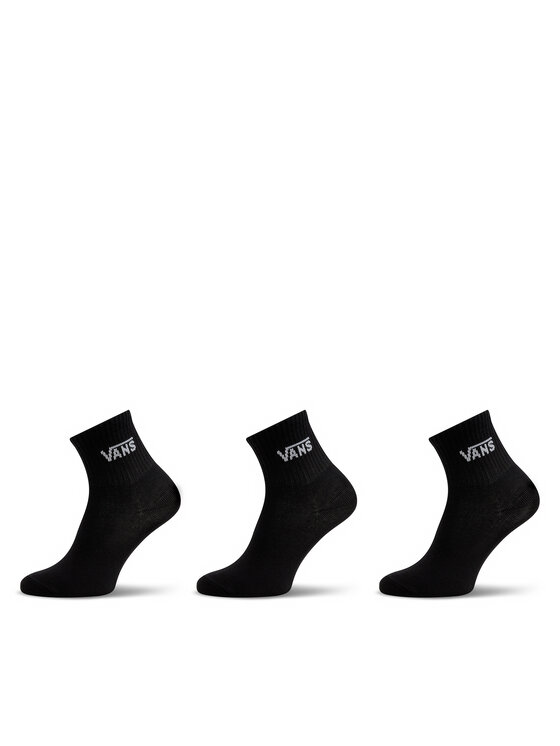Set de 3 perechi de șosete lungi de damă Vans Classic Half Crew Sock VN00073EBLK1 Negru