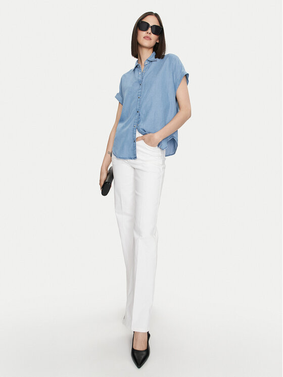 United Colors Of Benetton United Colors Of Benetton Srajca 5KHNDQ07Y Modra Regular Fit