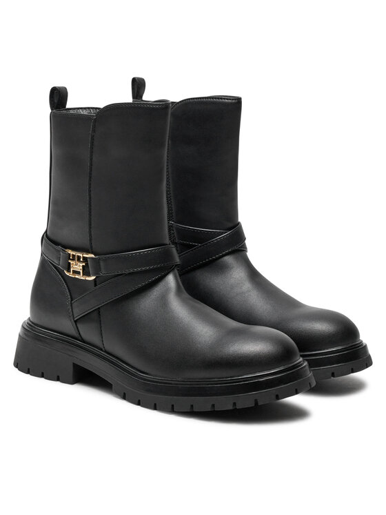 Tommy Hilfiger Tommy Hilfiger Botki Boot T3A5-33574-1351 S Czarny