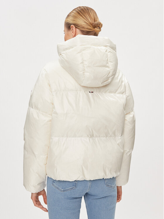 Tommy Hilfiger Tommy Hilfiger Kurtka puchowa New York Gloss WW0WW40836 Écru Relaxed Fit
