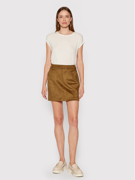 Vero Moda Vero Moda Mini krilo Donnadina 10210430 Rjava Regular Fit