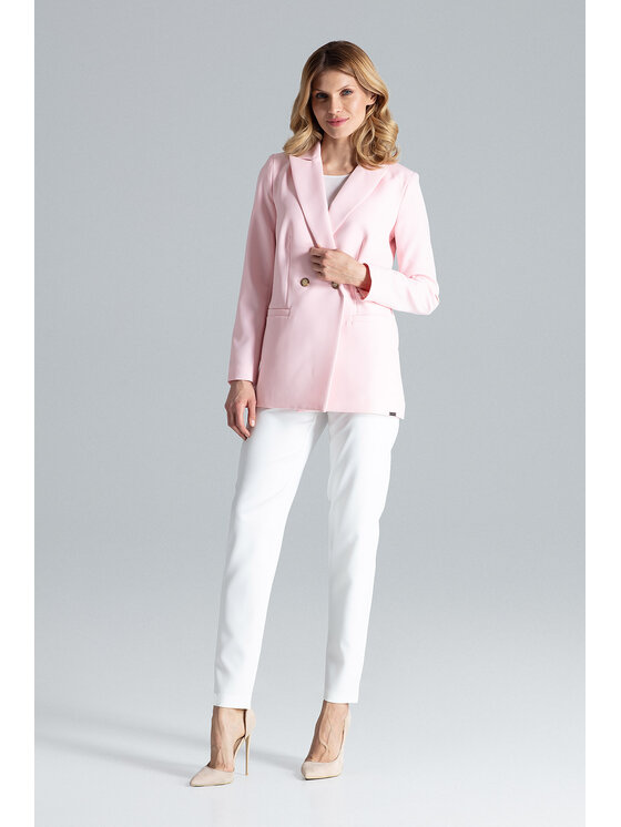 FIGL FIGL Marynarka M642 Różowy Regular Fit