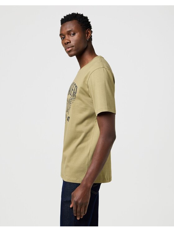 Wrangler Wrangler T-shirt 112371474 Verde Regular Fit